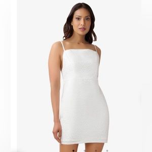 NWT - Aiden Mattox SEQUINED SHEATH SHORT COCKTAIL DRESS IN IVORY